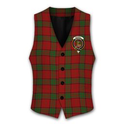 ScotsTee Shop Scottish Maxwell Crest Tartan Waistcoat Sleeveless Suit Vest