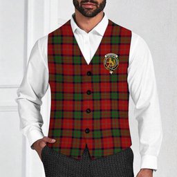 ScotsTee Shop Scottish MacPherson of Cluny Crest Tartan Waistcoat Sleeveless Suit Vest