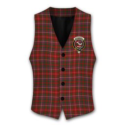 ScotsTee Shop Scottish MacDougall 1850 2 Crest Tartan Waistcoat Sleeveless Suit Vest