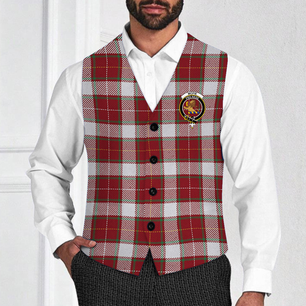 ScotsTee Shop Scottish McFie Dress Ancient Crest Tartan Waistcoat Sleeveless Suit Vest