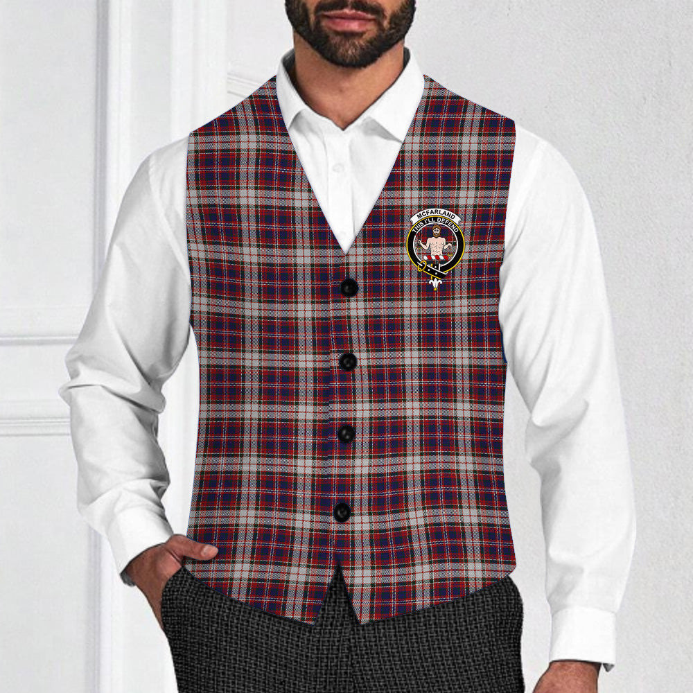 ScotsTee Shop Scottish McFarland Dress Crest Tartan Waistcoat Sleeveless Suit Vest
