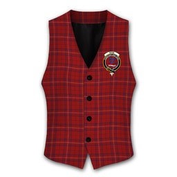 ScotsTee Shop Scottish Rose of Kilravock Crest Tartan Waistcoat Sleeveless Suit Vest