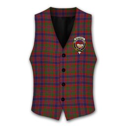 ScotsTee Shop Scottish MacDonald of Boisdale Crest Tartan Waistcoat Sleeveless Suit Vest