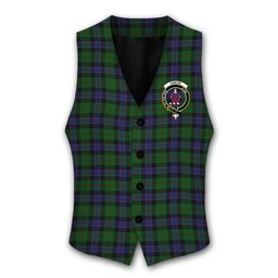 ScotsTee Shop Scottish Ogilvie of Inverarity VS 2 Crest Tartan Waistcoat Sleeveless Suit Vest