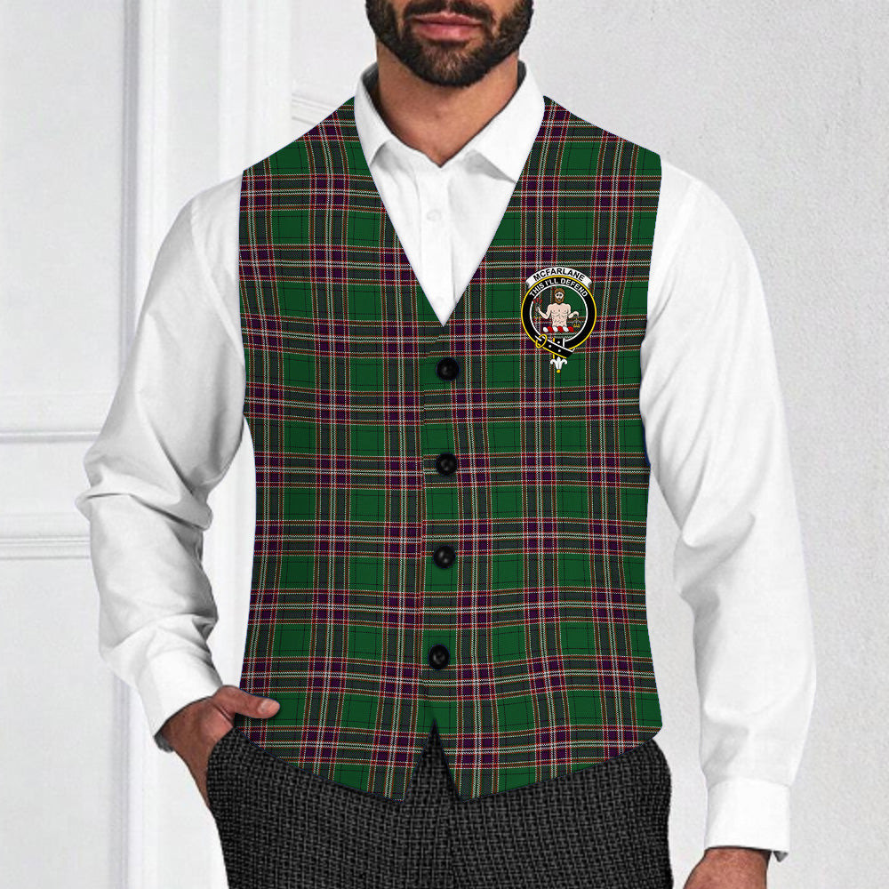 ScotsTee Shop Scottish McFarlane Hunting Crest Tartan Waistcoat Sleeveless Suit Vest