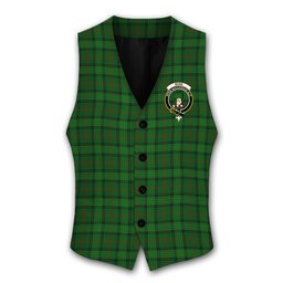 ScotsTee Shop Scottish Ross Hunting 3 Crest Tartan Waistcoat Sleeveless Suit Vest