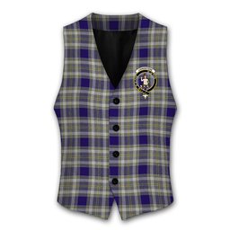 ScotsTee Shop Scottish Livingstone Dress Crest Tartan Waistcoat Sleeveless Suit Vest
