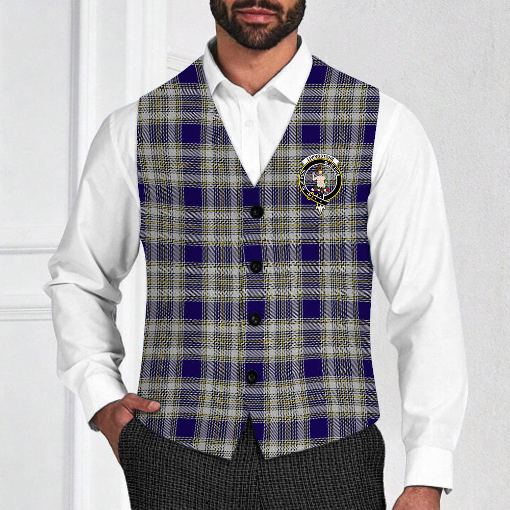 ScotsTee Shop Scottish Livingstone Dress Crest Tartan Waistcoat Sleeveless Suit Vest