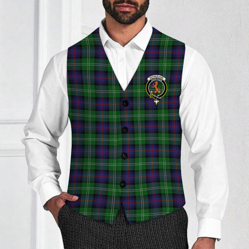 ScotsTee Shop Scottish Sutherland Crest Tartan Waistcoat Sleeveless Suit Vest