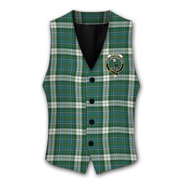 ScotsTee Shop Scottish McInnes Dress Ancient Crest Tartan Waistcoat Sleeveless Suit Vest