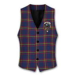 ScotsTee Shop Scottish MacLaine of Lochbuie Hunting Modern Crest Tartan Waistcoat Sleeveless Suit Vest