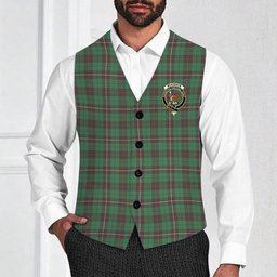 ScotsTee Shop Scottish McKinnon Hunting Ancient Crest Tartan Waistcoat Sleeveless Suit Vest