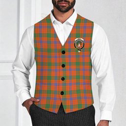 ScotsTee Shop Scottish Ross Ancient Crest Tartan Waistcoat Sleeveless Suit Vest