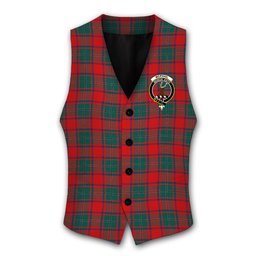 ScotsTee Shop Scottish McPhail Blue Bands Modern Crest Tartan Waistcoat Sleeveless Suit Vest