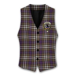 ScotsTee Shop Scottish McDonell of Glengarry Dress Modern Crest Tartan Waistcoat Sleeveless Suit Vest