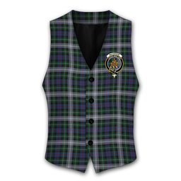 ScotsTee Shop Scottish MacKenzie Dress 2 Crest Tartan Waistcoat Sleeveless Suit Vest