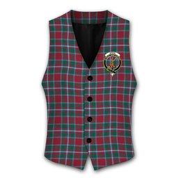 ScotsTee Shop Scottish Spens Modern Clan Crest Tartan Waistcoat Sleeveless Suit Vest