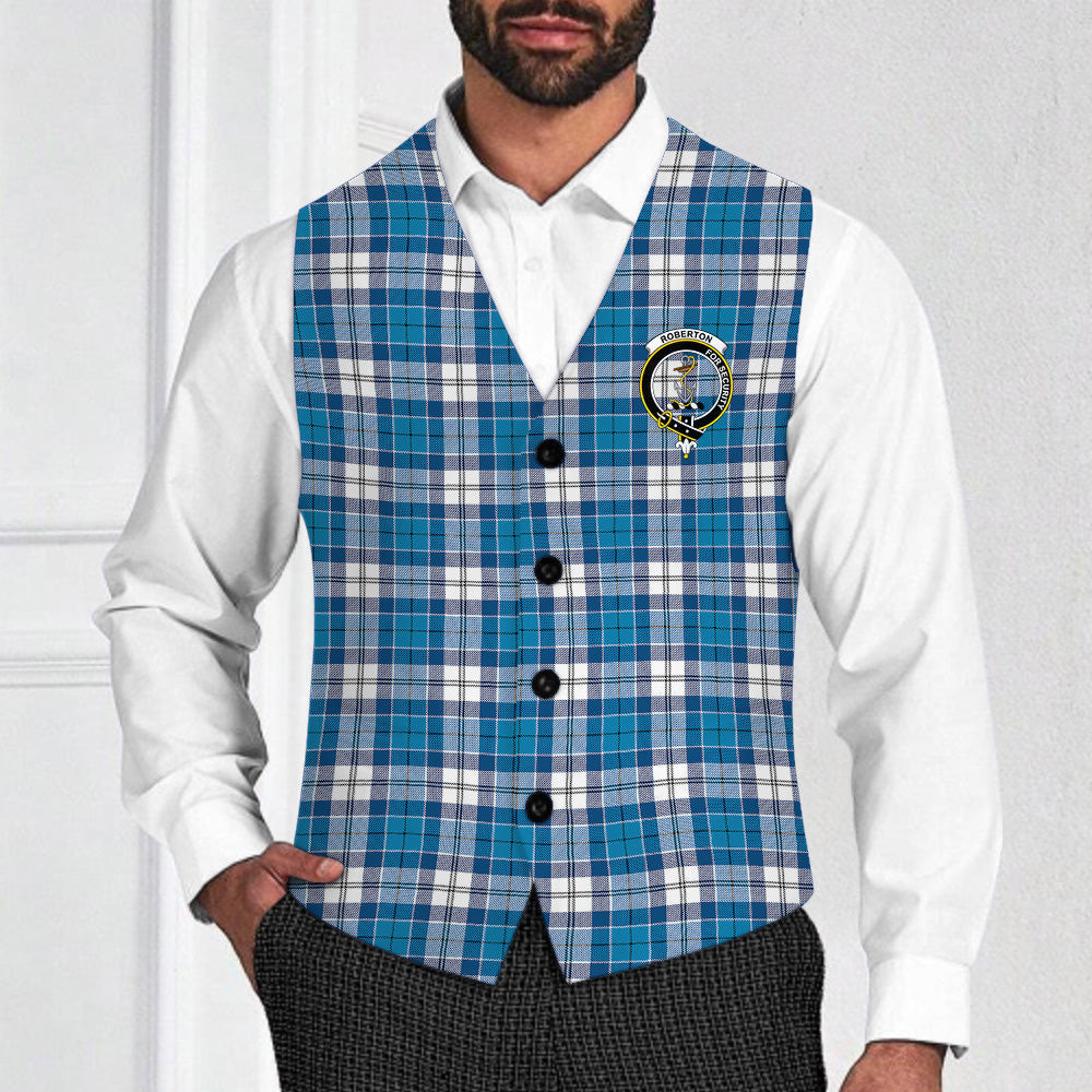 ScotsTee Shop Scottish Roberton Crest Tartan Waistcoat Sleeveless Suit Vest