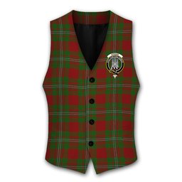 ScotsTee Shop Scottish Strang Crest Tartan Waistcoat Sleeveless Suit Vest