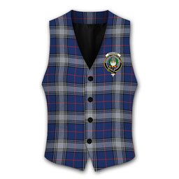 ScotsTee Shop Scottish Kinnaird Modern Crest Tartan Waistcoat Sleeveless Suit Vest