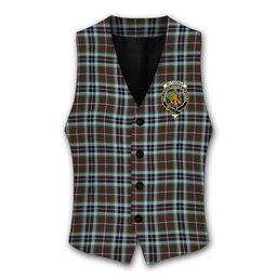 ScotsTee Shop Scottish McThomas Hunting Modern Crest Tartan Waistcoat Sleeveless Suit Vest