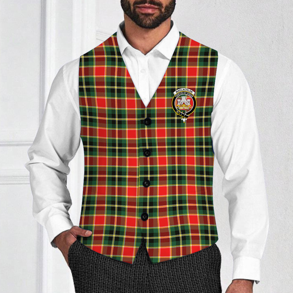 ScotsTee Shop Scottish MacLachlan Hunting Modern Crest Tartan Waistcoat Sleeveless Suit Vest