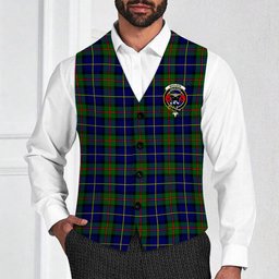 ScotsTee Shop Scottish MacLeod of Harris Modern Crest Tartan Waistcoat Sleeveless Suit Vest