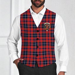 ScotsTee Shop Scottish Wishart Dress Modern Crest Tartan Waistcoat Sleeveless Suit Vest