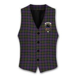 ScotsTee Shop Scottish MacDonell of Glengarry Crest Tartan Waistcoat Sleeveless Suit Vest