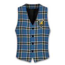 ScotsTee Shop Scottish McTavish Dress Modern Crest Tartan Waistcoat Sleeveless Suit Vest
