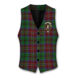 ScotsTee Shop Scottish MacCulloch Crest Tartan Waistcoat Sleeveless Suit Vest