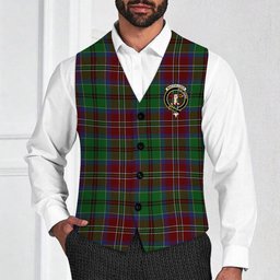 ScotsTee Shop Scottish MacCulloch Crest Tartan Waistcoat Sleeveless Suit Vest