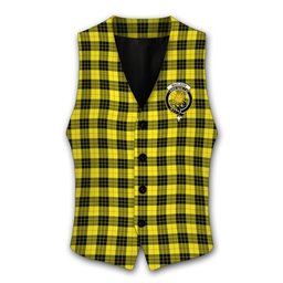 ScotsTee Shop Scottish MacLeod of Lewis Modern Crest Tartan Waistcoat Sleeveless Suit Vest