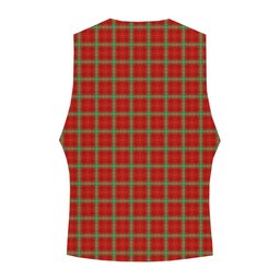 ScotsTee Shop Scottish Morrison Red Modern Crest Tartan Waistcoat Sleeveless Suit Vest
