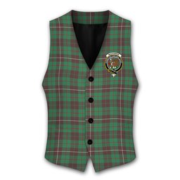 ScotsTee Shop Scottish MacKinnon Hunting Ancient Crest Tartan Waistcoat Sleeveless Suit Vest