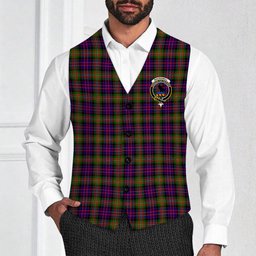 ScotsTee Shop Scottish MacDonell Of Glengarry Modern Crest Tartan Waistcoat Sleeveless Suit Vest