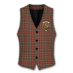ScotsTee Shop Scottish MacIntosh Hunting Weathered Crest Tartan Waistcoat Sleeveless Suit Vest