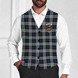 ScotsTee Shop Scottish McLeod Of Californian Crest Tartan Waistcoat Sleeveless Suit Vest