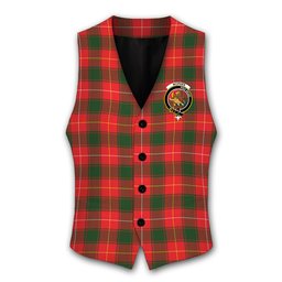 ScotsTee Shop Scottish McPhee Modern Crest Tartan Waistcoat Sleeveless Suit Vest