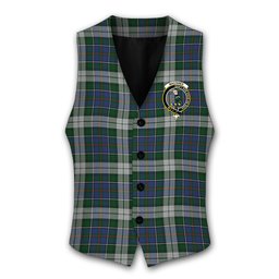 ScotsTee Shop Scottish MacInnes Dress Crest Tartan Waistcoat Sleeveless Suit Vest
