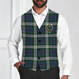 ScotsTee Shop Scottish MacInnes Dress Crest Tartan Waistcoat Sleeveless Suit Vest