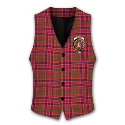 ScotsTee Shop Scottish Lumsden Modern Crest Tartan Waistcoat Sleeveless Suit Vest
