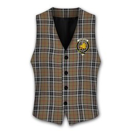 ScotsTee Shop Scottish Thompson Camel Crest Tartan Waistcoat Sleeveless Suit Vest