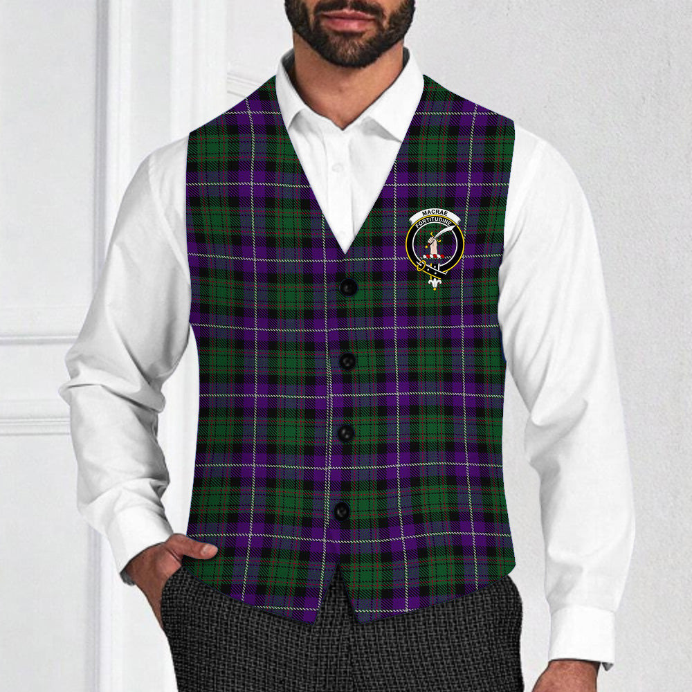 ScotsTee Shop Scottish MacRae Hunting 1 Crest Tartan Waistcoat Sleeveless Suit Vest