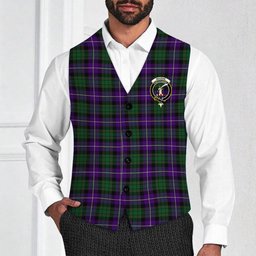 ScotsTee Shop Scottish MacRae Hunting 1 Crest Tartan Waistcoat Sleeveless Suit Vest