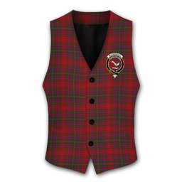 ScotsTee Shop Scottish MacDougall 1819 Crest Tartan Waistcoat Sleeveless Suit Vest