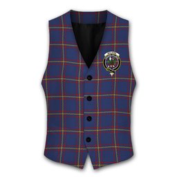 ScotsTee Shop Scottish McLaine of Lochbuie Crest Tartan Waistcoat Sleeveless Suit Vest