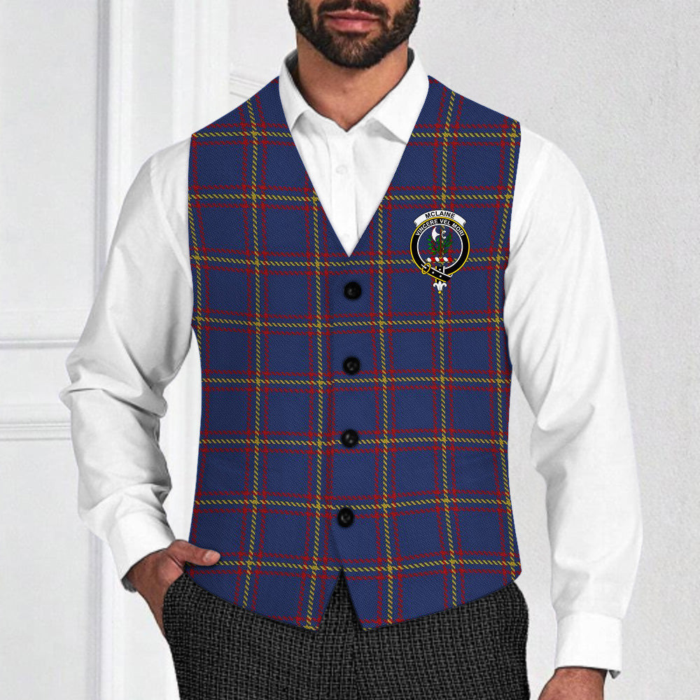 ScotsTee Shop Scottish McLaine of Lochbuie Crest Tartan Waistcoat Sleeveless Suit Vest
