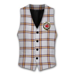 ScotsTee Shop Scottish Young Christina Modern Crest Tartan Waistcoat Sleeveless Suit Vest