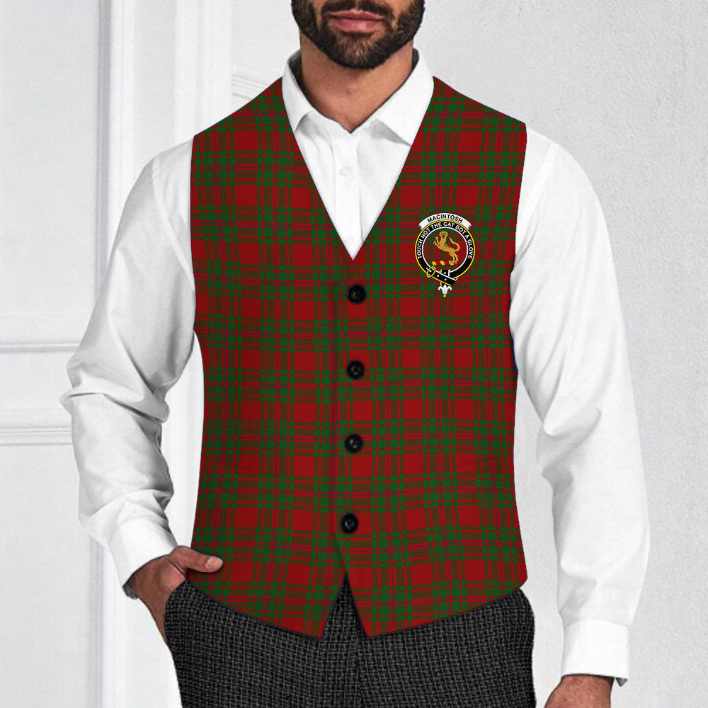 ScotsTee Shop Scottish MacIntosh Red Crest Tartan Waistcoat Sleeveless Suit Vest